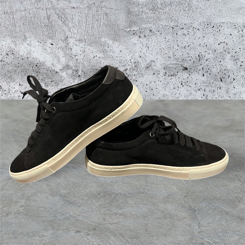 Good Man Brand Edge Mens Black Suede Low Top Sneakers G917-101 Size 7.5